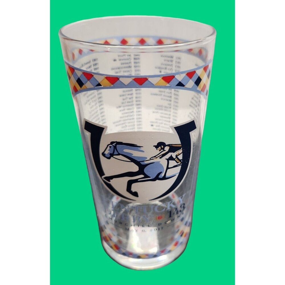 Kentucky Derby 2017 Official Collectible Glass‎ With Previous Winners List